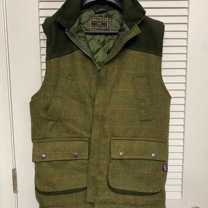 Men’s Tweed Shooting Waistcoat Gilet - Dark Sage